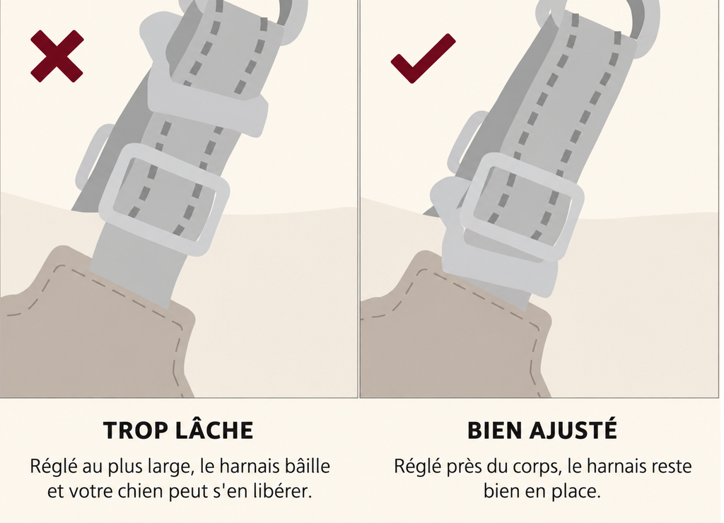 Le Harnais Croc-Route - Harnais pour Chien Réfléchissant