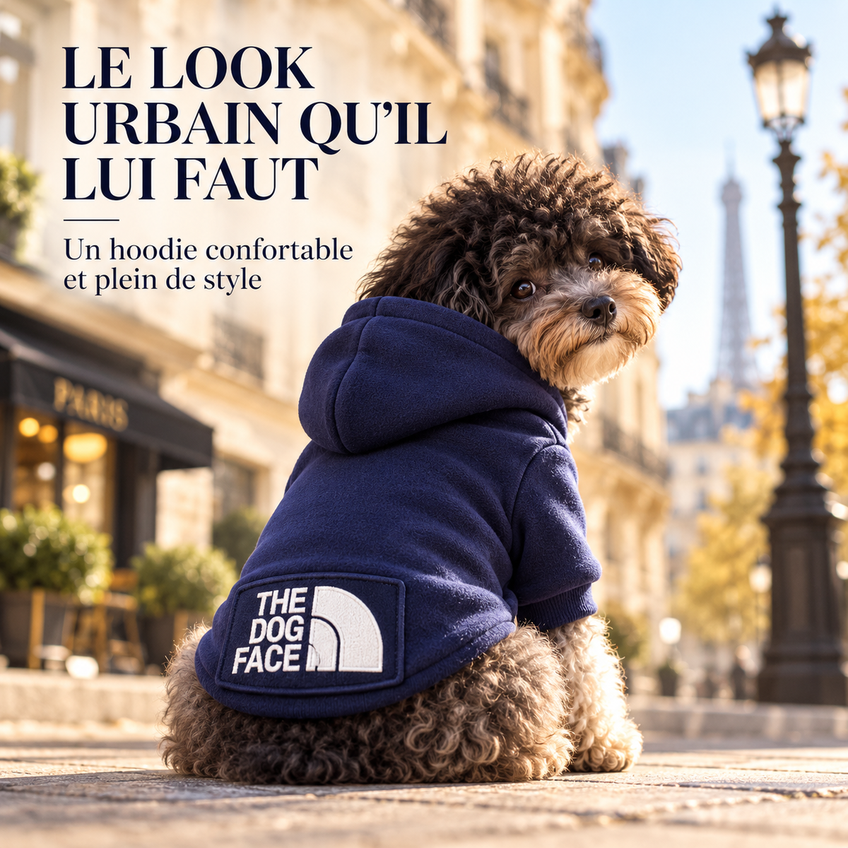Croc’Street – Sweat à capuche chaud pour chien