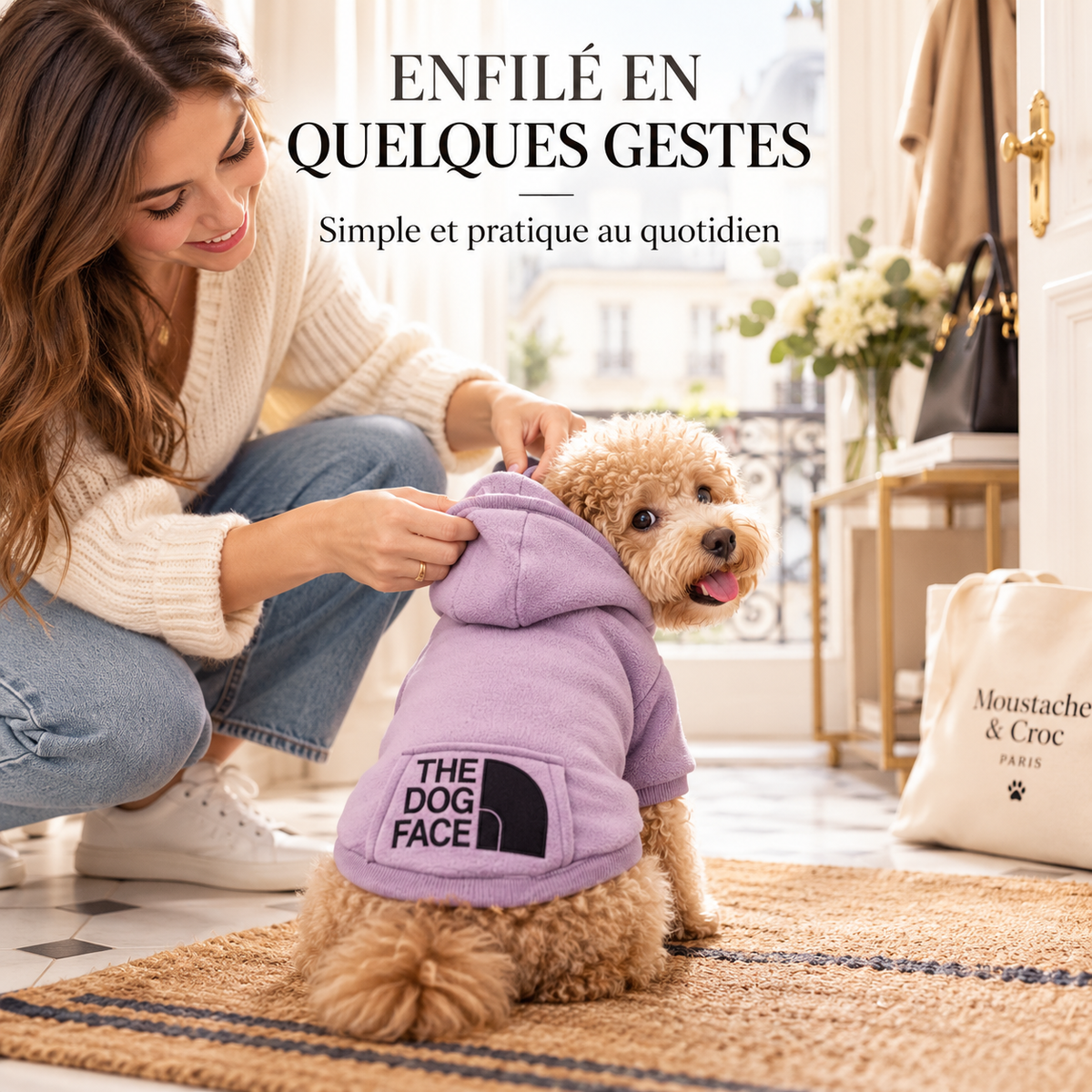 Croc’Street – Sweat à capuche chaud pour chien