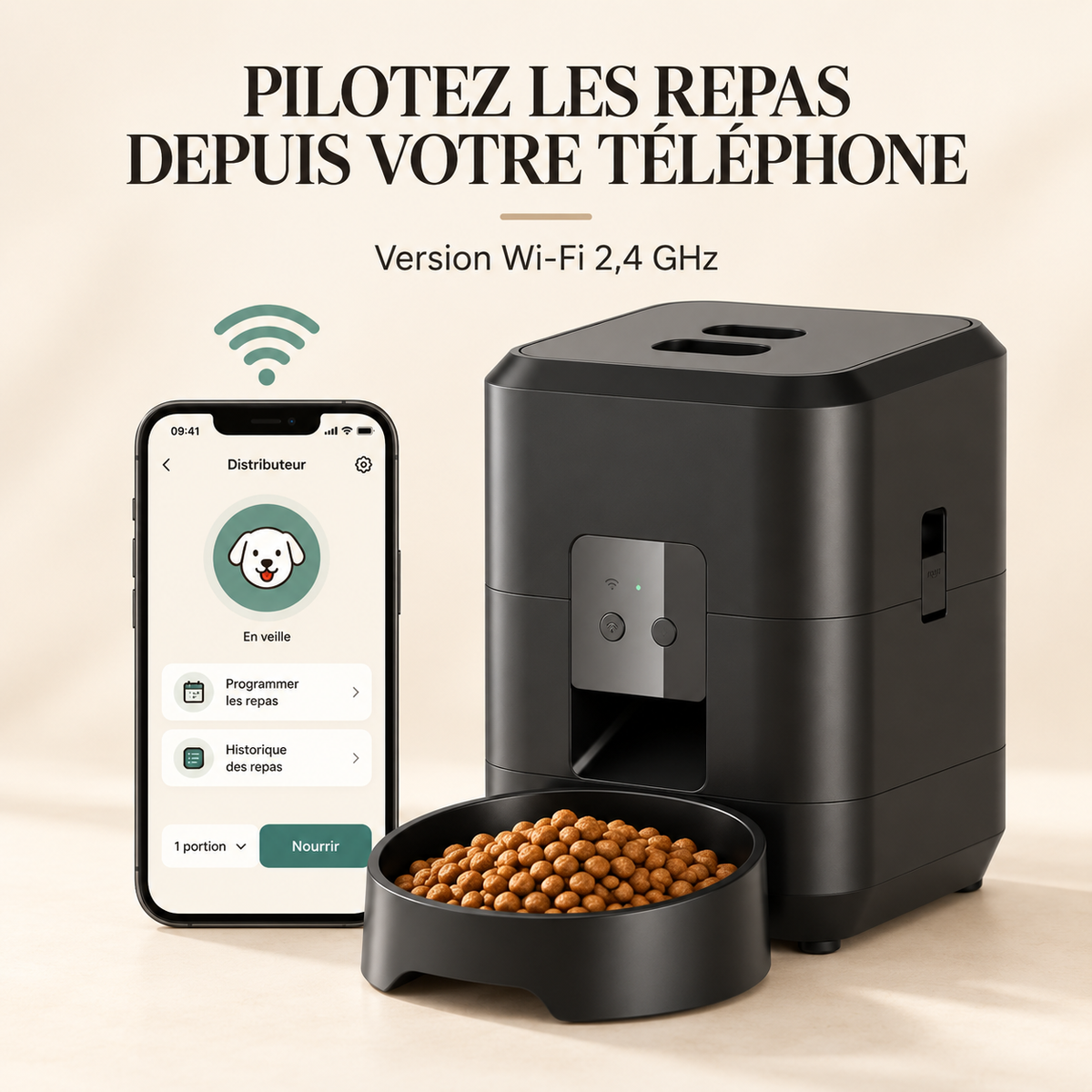 Croc’Minute – Distributeur automatique de croquettes pour chien et chat