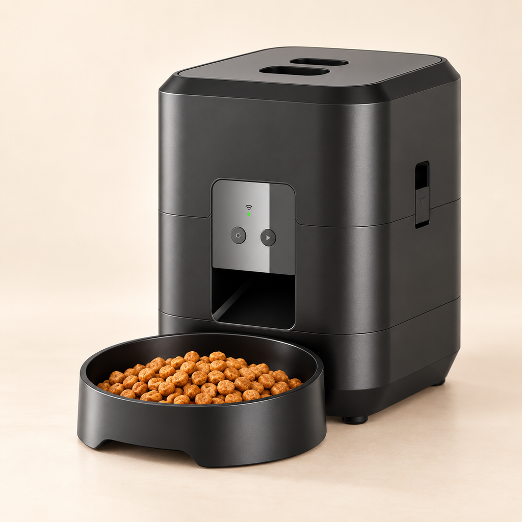 Croc’Minute – Distributeur automatique de croquettes pour chien et chat