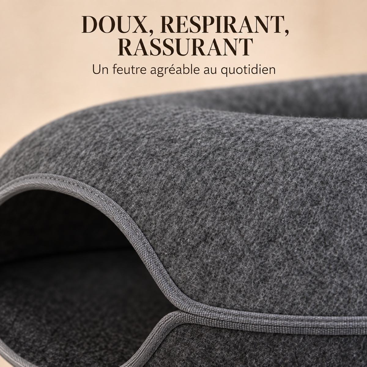Le Donut Douillet – Lit tunnel 2-en-1 pour chat