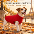 Croc’Polaire – Gilet polaire chaud pour petit chien avec anneau
