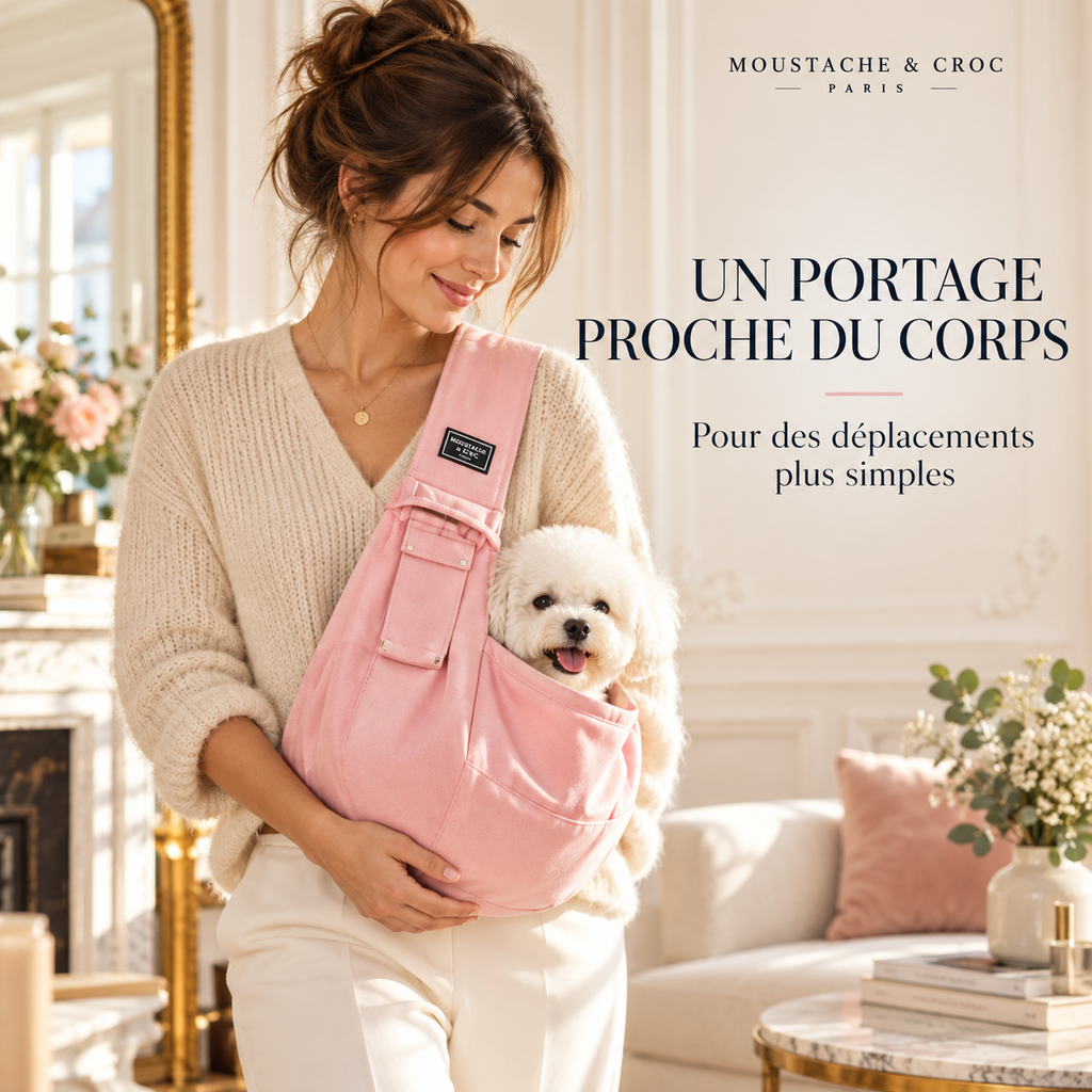 Croc’Balade – Sac bandoulière de transport pour petit chien et chat