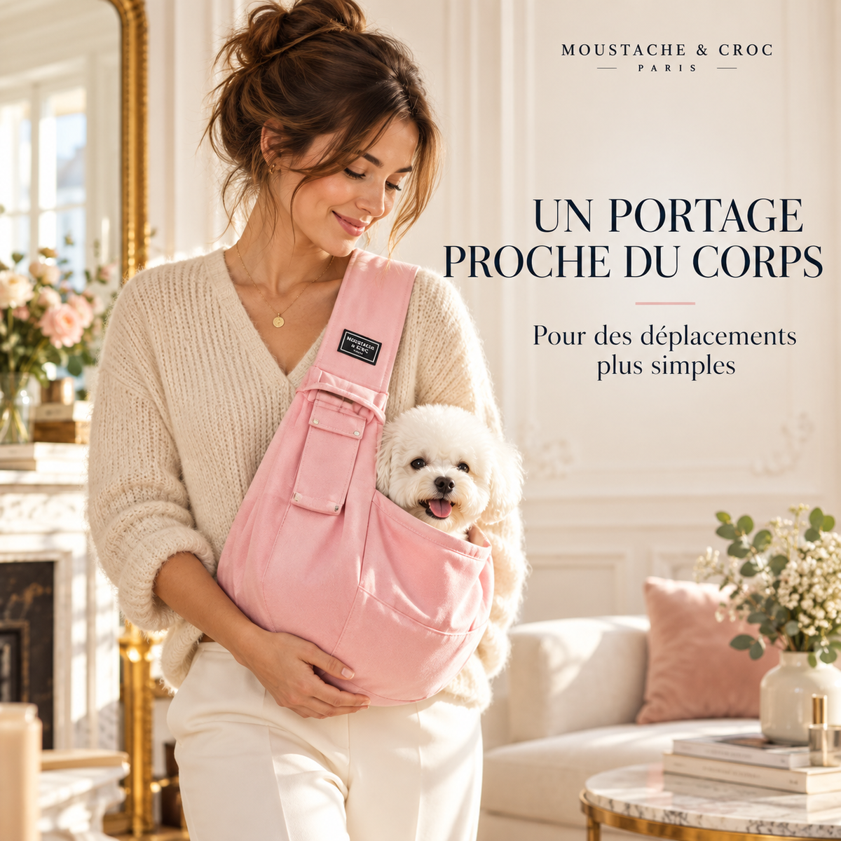 Croc’Balade – Sac bandoulière de transport pour petit chien et chat