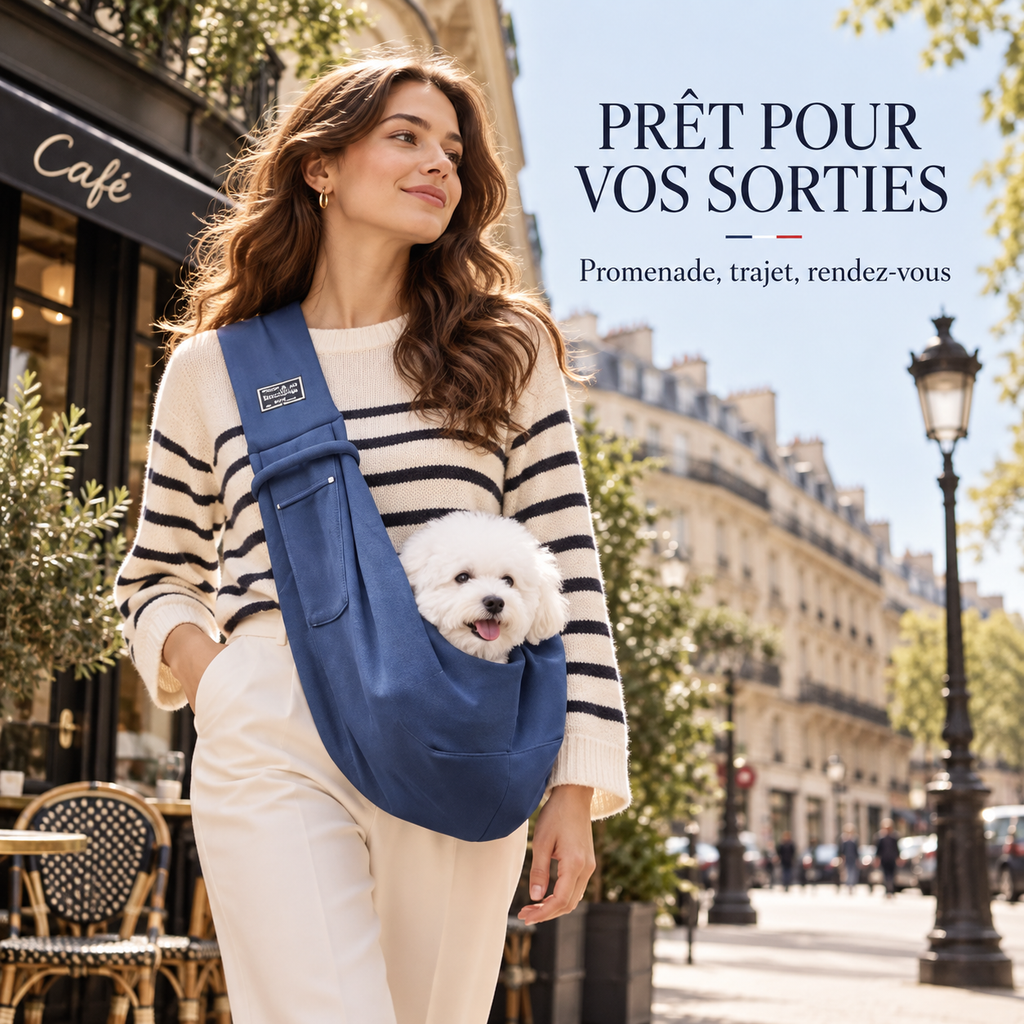 Croc’Balade – Sac bandoulière de transport pour petit chien et chat