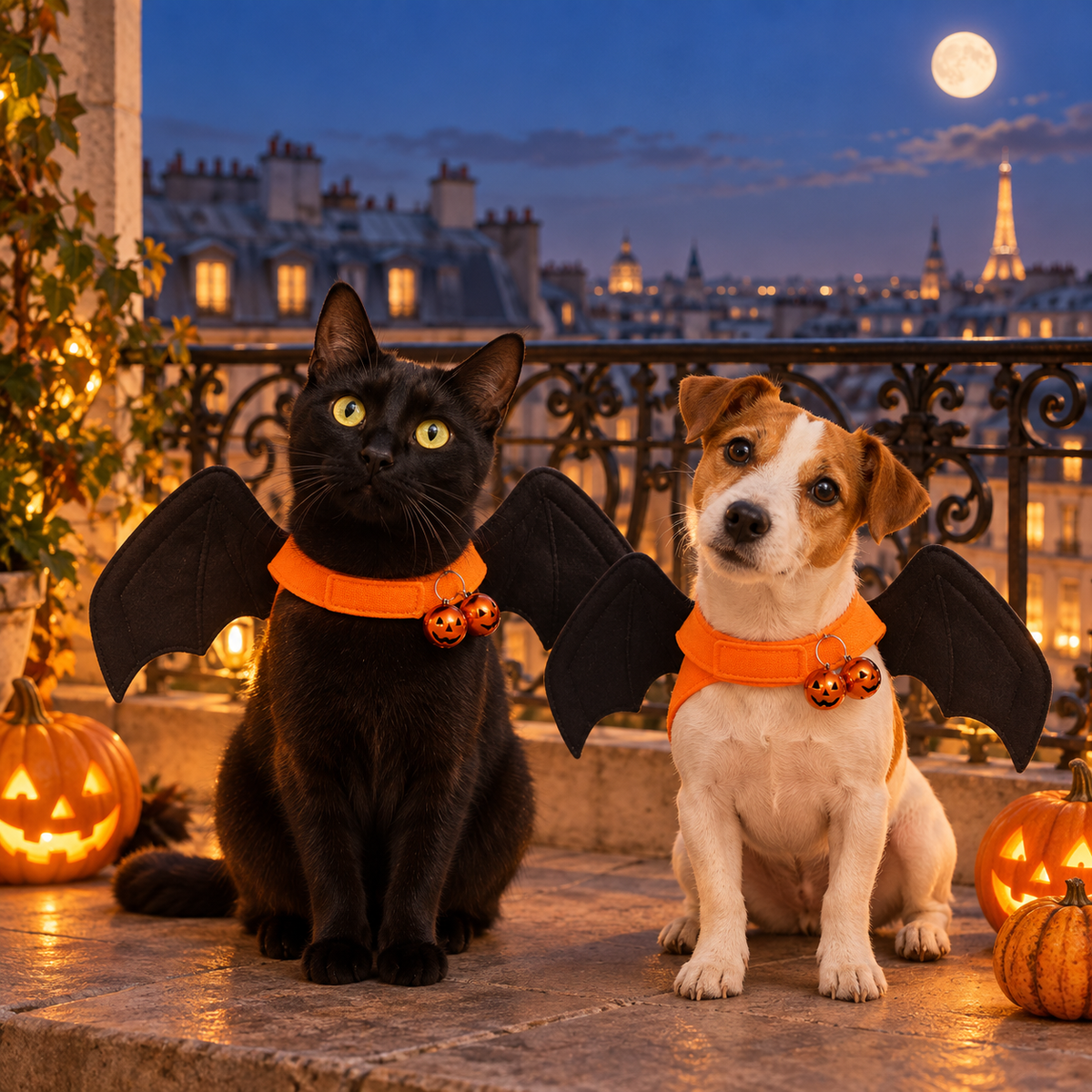 Halloween Cat & Dog Pet Bat Wings Costume Eco-Friendly Multicolor for Small Animals with Bells-For Summer/Winter/Spring