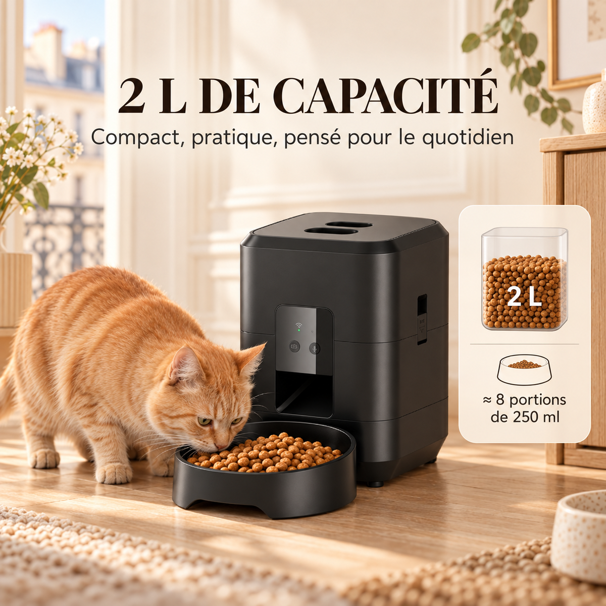 Croc’Minute – Distributeur automatique de croquettes pour chien et chat