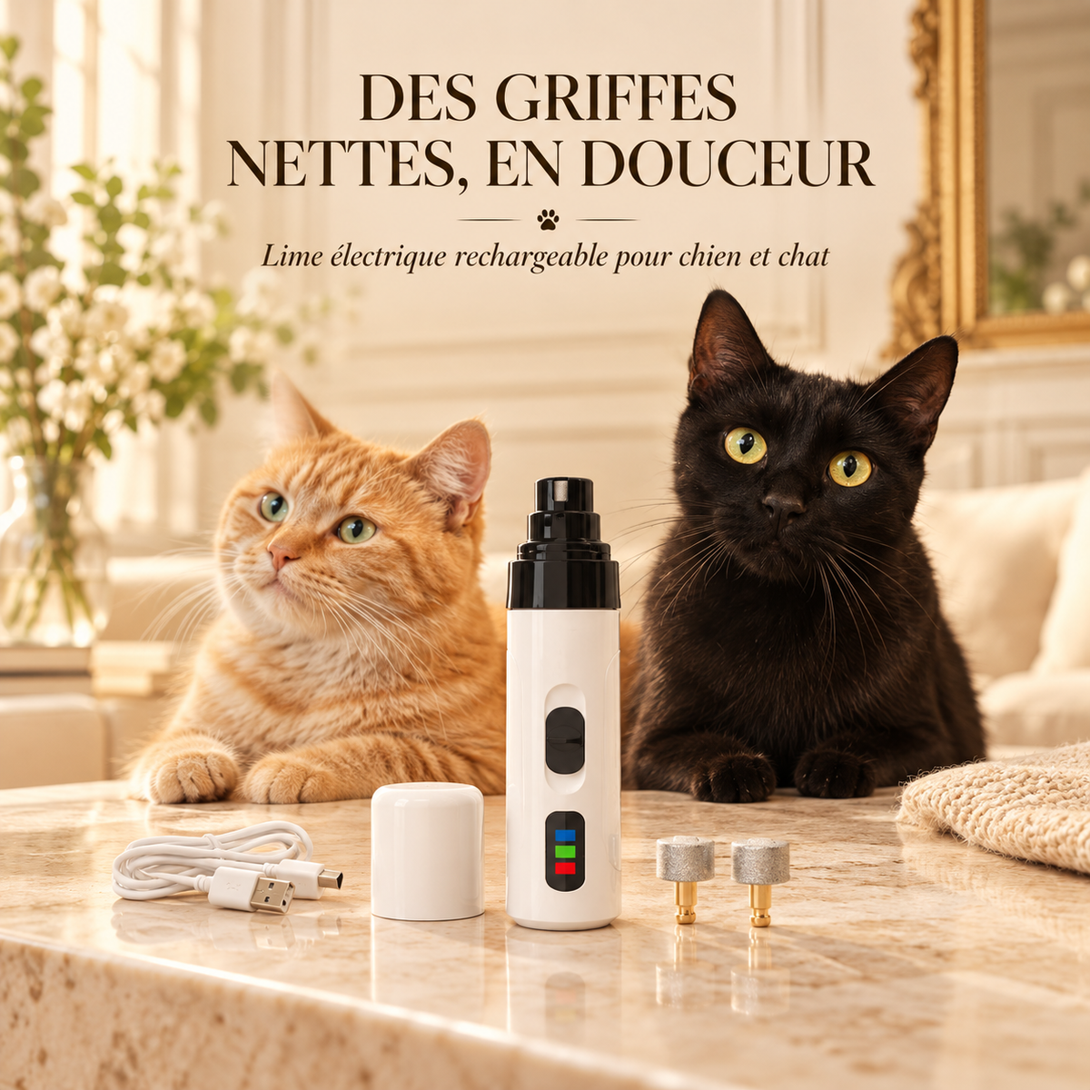 Croc’Lime – Lime électrique rechargeable pour griffes de chien et chat