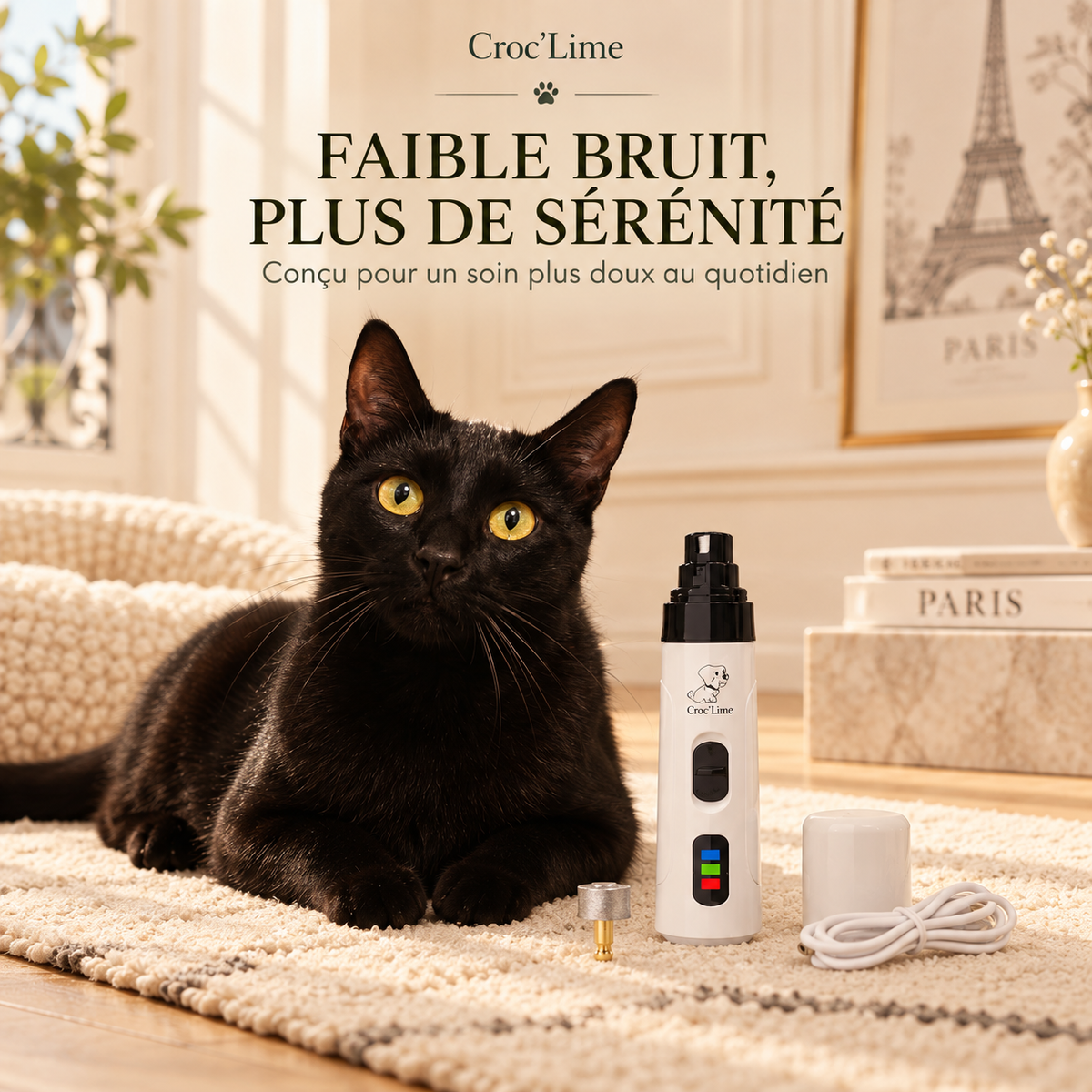 Croc’Lime – Lime électrique rechargeable pour griffes de chien et chat