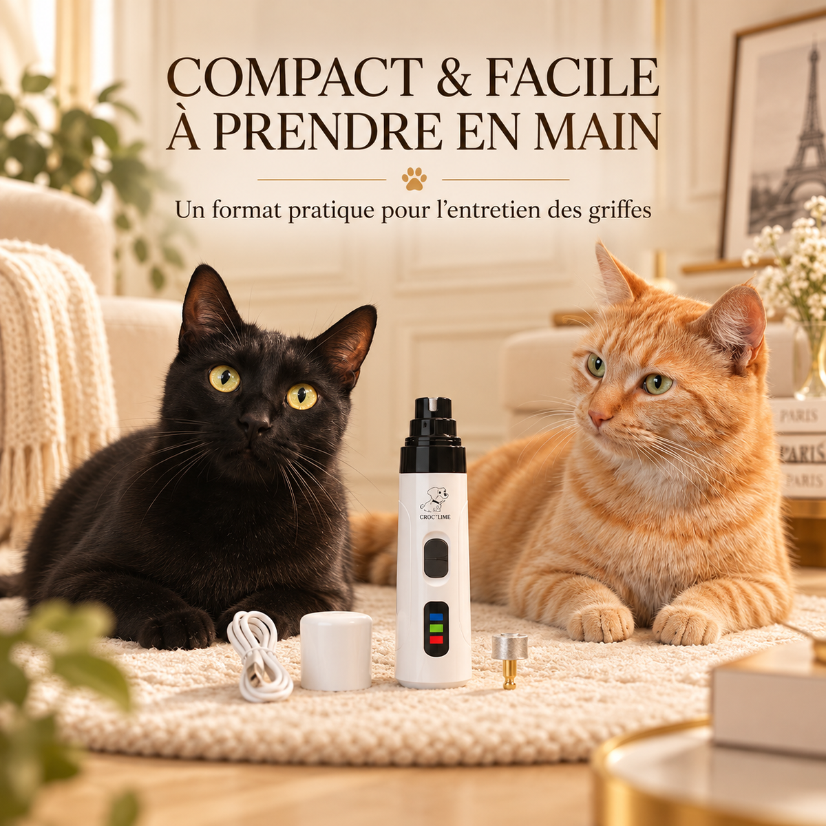 Croc’Lime – Lime électrique rechargeable pour griffes de chien et chat