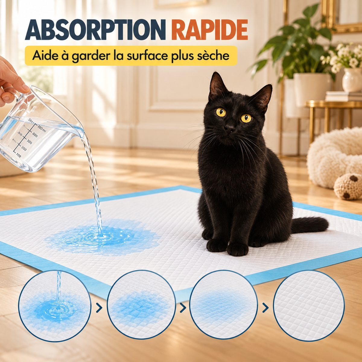 Croc’Propre – Tapis absorbant éducateur pour chien et chat