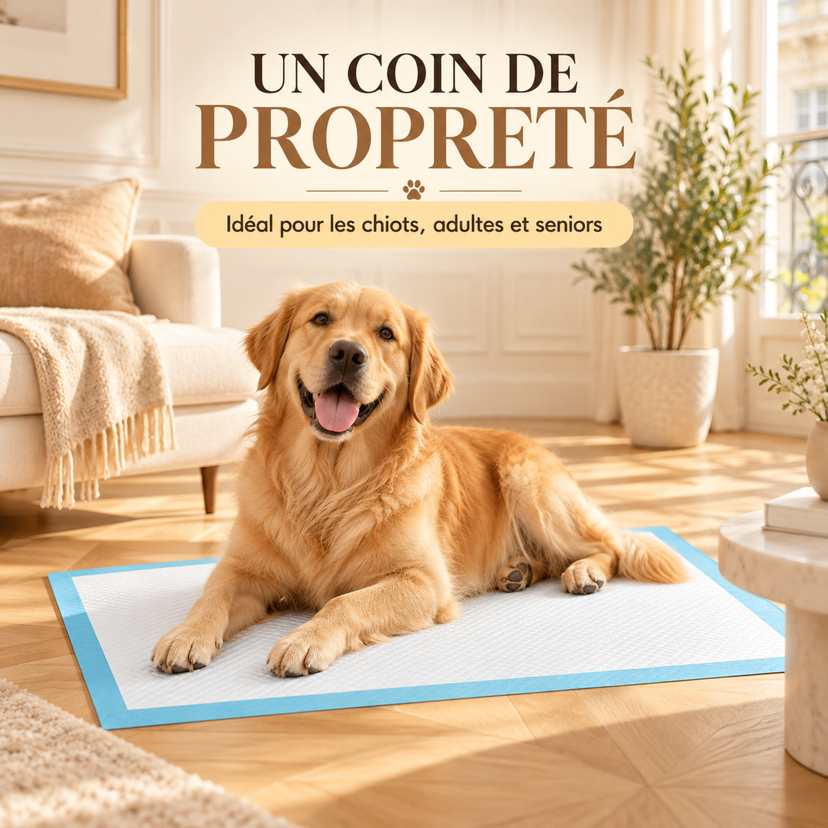 Croc’Propre – Tapis absorbant éducateur pour chien et chat