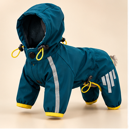 Croc’Pluie – Combinaison imperméable réfléchissante pour chien