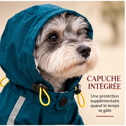 Croc’Pluie – Combinaison imperméable réfléchissante pour chien