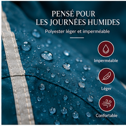 Croc’Pluie – Combinaison imperméable réfléchissante pour chien